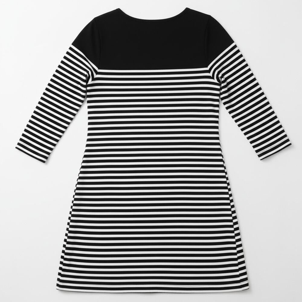 Soft Joie Alyce Dress Cotton Stripes Black Cream M NWT - Picture 5 of 8